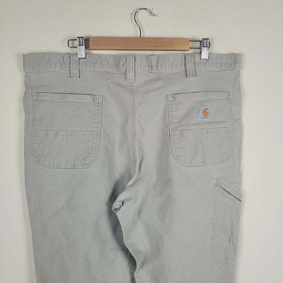 Carhartt Pants Mens 42x30 Khaki Tan Relaxed Fit Work Rugged Flex Canvas - Picture 4 of 6